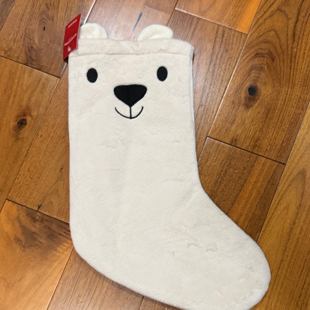 Wondershop Cream Bear Holiday Stocking